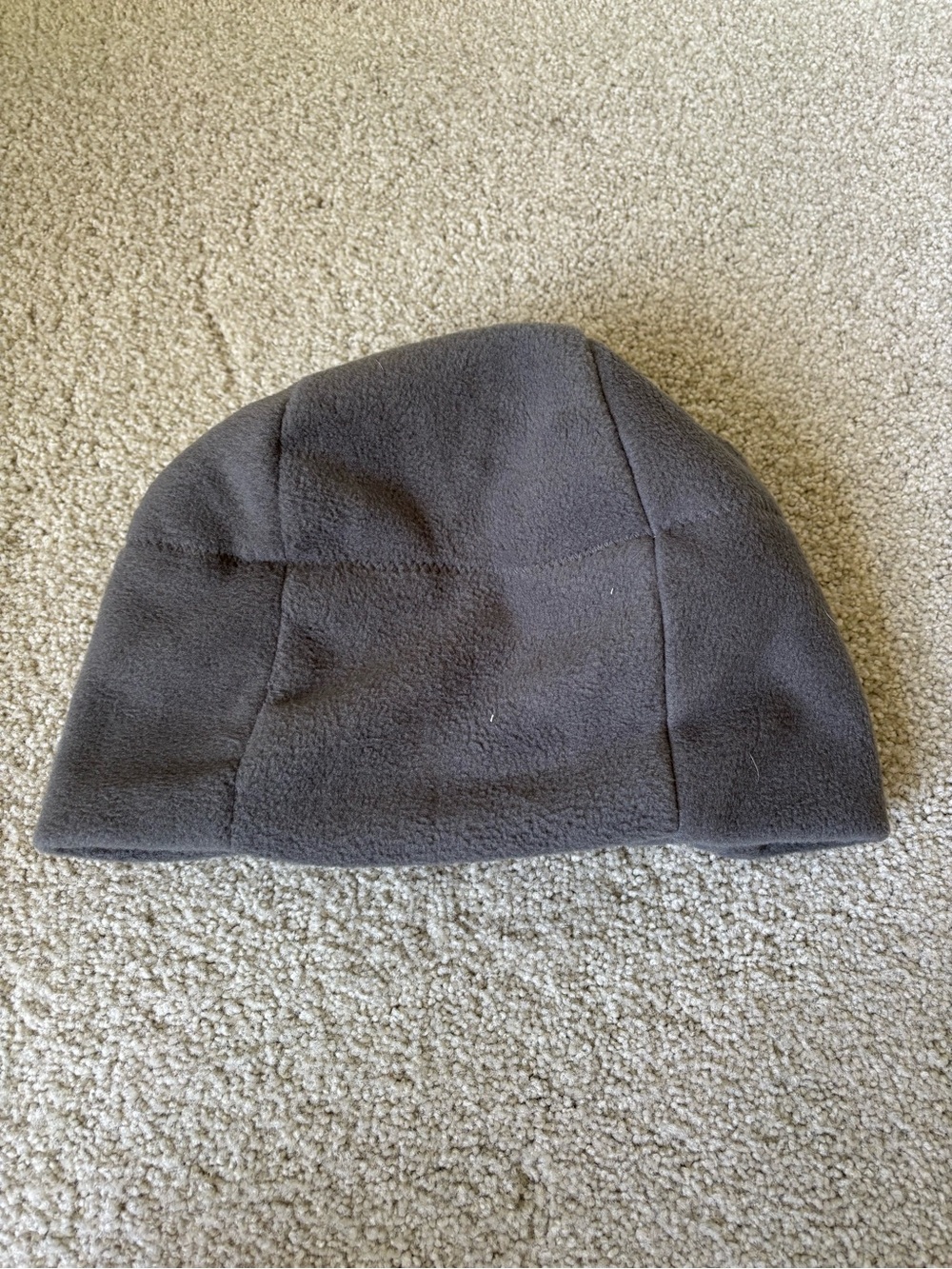 Classic Gray Fleece Beanie Hat - Unbranded